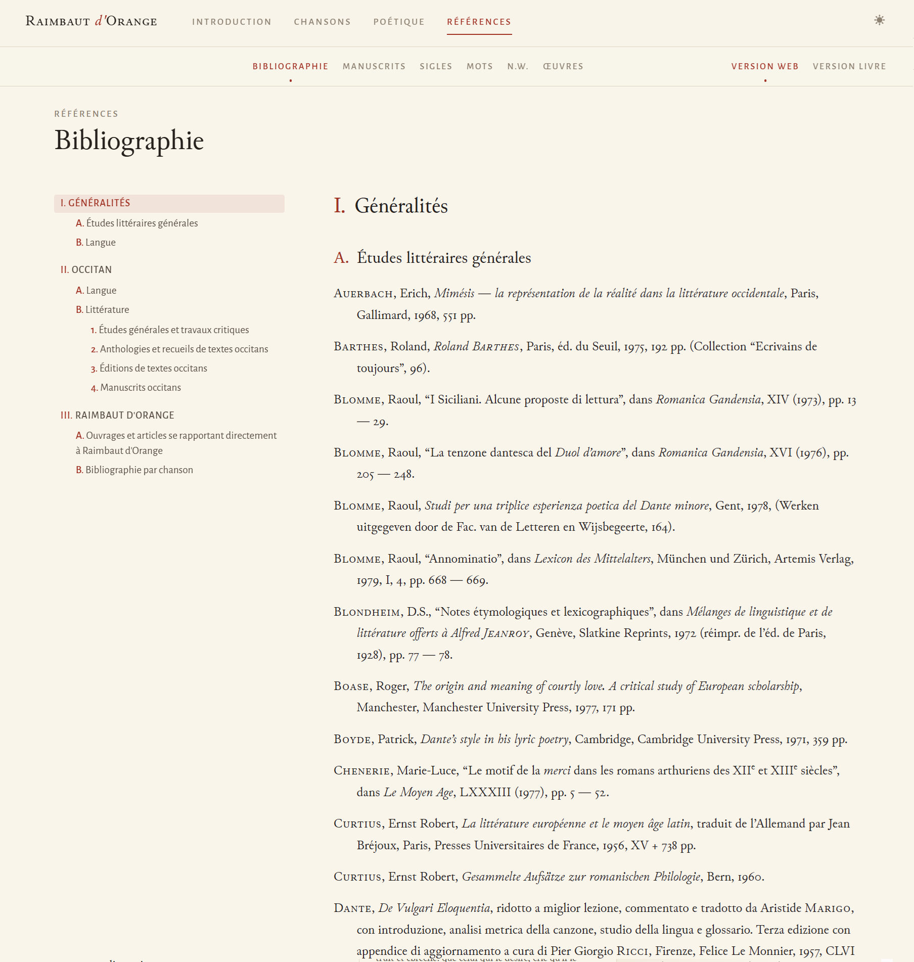 The bibliography page.